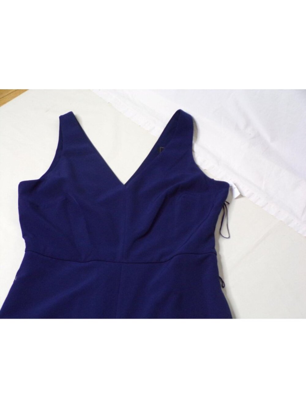 🆕 SAM EDELMAN V-Neck Wide Leg Jumpsuit Navy Blue 8 - Picture 6 of 8